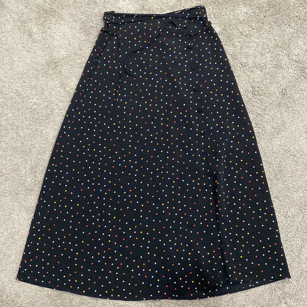 Topshop colourful polka dots skirt